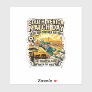 Zuid-Afrika Wedstrijd Dag Skelet Aanvaller Landen Sticker
