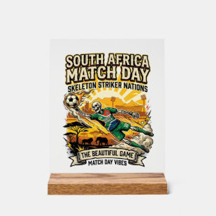 Zuid-Afrika Wedstrijd Dag Skelet Aanvaller Naties Acryl Bord