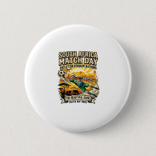 Zuid-Afrika Wedstrijd Dag Skelet Aanvaller Naties Ronde Button 5,7 Cm