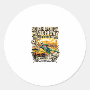 Zuid-Afrika Wedstrijd Dag Skelet Aanvaller Naties Ronde Sticker