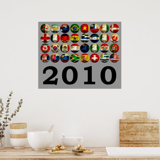 Zuid-Afrika Wereld 2010 Poster (Keuken)