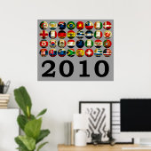 Zuid-Afrika Wereld 2010 Poster (Thuiskantoor)