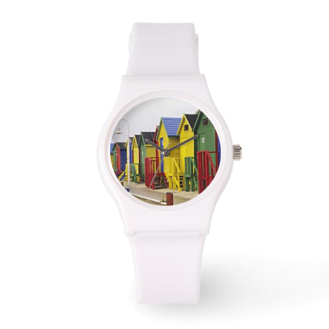 Zuid-Afrika, West-Kaap, St James. Kleurrijk Horloge (Voorkant)