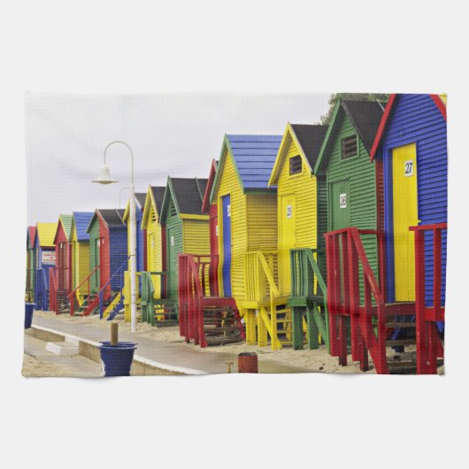 Zuid-Afrika, West-Kaap, St James. Kleurrijk Theedoek (Horizontaal)