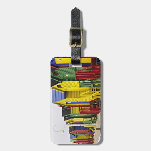 Zuid-Afrika, Western Kaapje, St James. Kleurrijk Bagagelabel (Voorkant verticaal)