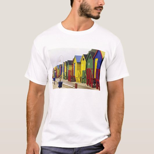 Zuid-Afrika, Western Kaapje, St James. Kleurrijk T-shirt (Voorkant)