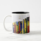 Zuid-Afrika, Western Kaapje, St James. Kleurrijk Tweekleurige Koffiemok (Links)