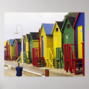 Zuid-Afrika, Westkaap, St James. Kleurrijk Poster