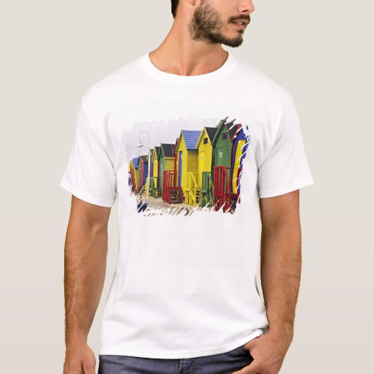 Zuid-Afrika, Westkaap, St James. Kleurrijk T-shirt (Voorkant)