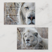 Zuid-Afrika White Lion rust Visitekaartje (Voorkant / Achterkant)