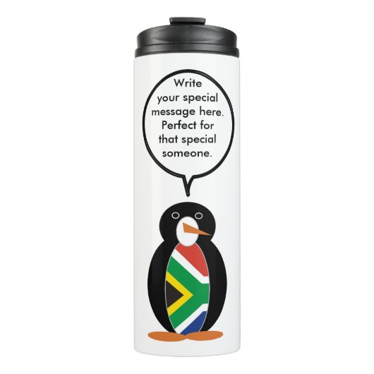 Zuid-Afrika Wilde Dieren Pinguïn Persoonlijk Gesch Thermosbeker (Voorkant)