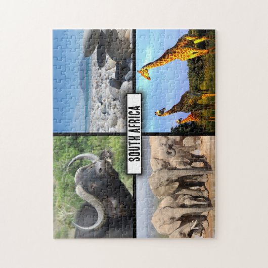 Zuid-Afrika Wildlife Fotocollage Legpuzzel (Verticaal)