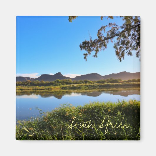 Zuid-Afrika ZA Oranjerivier Landschap Uitzicht Mag Magneet (Voorkant)