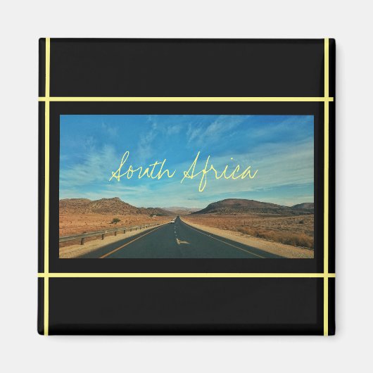 Zuid-Afrika ZA Road Landscape Uitzicht Magnet (Voorkant)