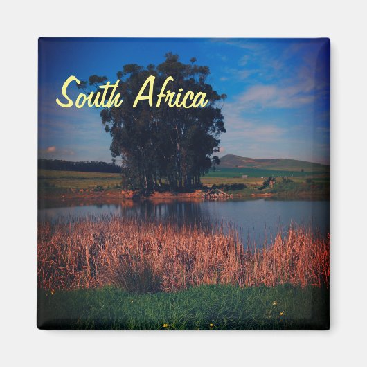 Zuid-Afrika ZA Vijver Bomen Landschap Uitzicht Mag Magneet (Voorkant)