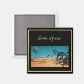 Zuid-Afrika ZA Windpomp Landschapszicht Magnet (Voorkant / Achterkant)