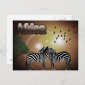 Zuid-Afrika  Zebra reizen Briefkaart (Voorkant / Achterkant)