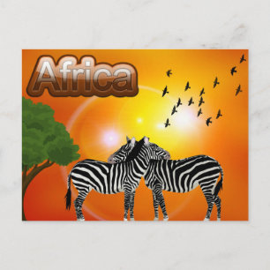 Zuid-Afrika  Zebra reizen Briefkaart
