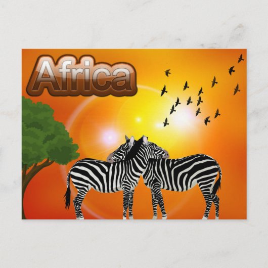 Zuid-Afrika  Zebra reizen Briefkaart (Voorkant)