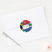 Zuid-Afrika Zuid-Afrika Nederland Ronde Sticker (Envelop)