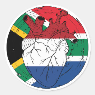 Zuid-Afrika Zuid-Afrika Nederland Ronde Sticker