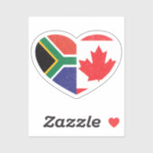 Zuid-Afrika Zuid-Afrikaans Canada Canadees Hart Sticker (Vel)