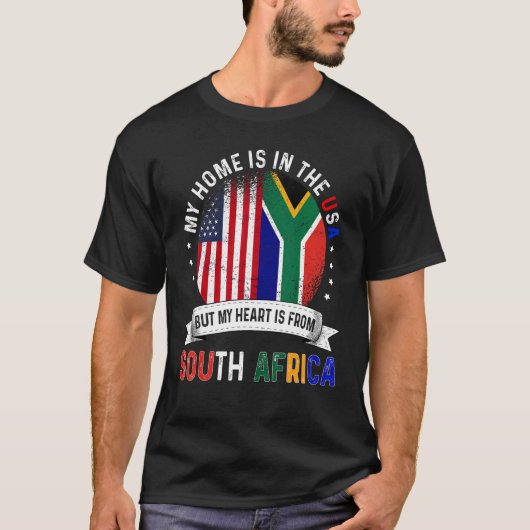 Zuid-Afrikaans-Amerikaans Patriot Heart komt uit A T-shirt (Voorkant)