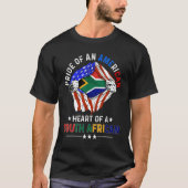 Zuid-Afrikaans-Amerikaans Pride Foreign Afric T-shirt (Voorkant)