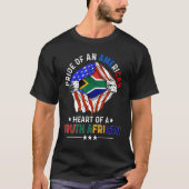 Zuid-Afrikaans-Amerikaans Pride Foreign Afric T-shirt (Voorkant)