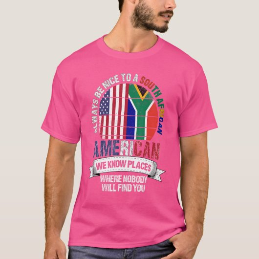 Zuid-Afrikaans Amerikaans weten we waar Afrika is T-shirt (Voorkant)