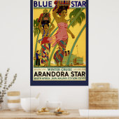  Zuid-Afrikaans blauw-Star Travel Poster (Keuken)