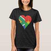Zuid-Afrikaans Burkinabe Vlag Hart T-shirt (Voorkant)