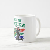 Zuid-Afrikaans cricket, Zuid-Afrika Flag fan Gift Koffiemok (Voorkant rechts)