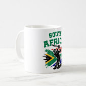 Zuid-Afrikaans cricket, Zuid-Afrika Flag fan Gift Koffiemok (Voorkant links)