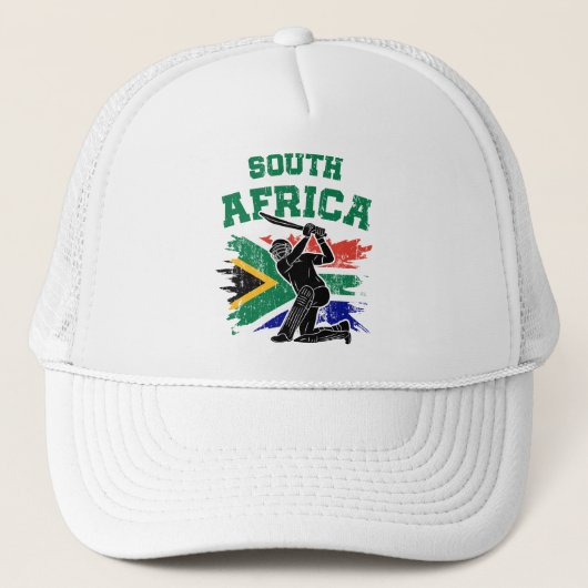 Zuid-Afrikaans cricket, Zuid-Afrika Flag fan Gift Trucker Pet (Voorkant)