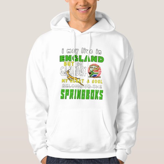 ZUID-AFRIKAANS ENGELH RUGBY FAN HOODIE (Voorkant)