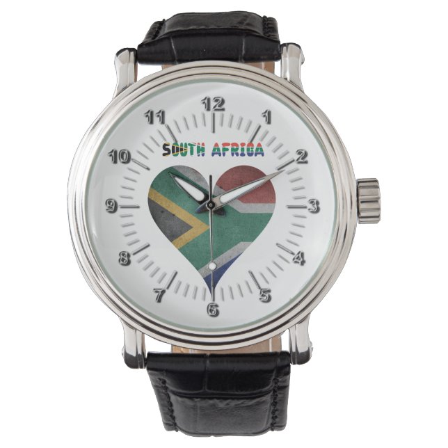 Zuid-Afrikaans hart Horloge (Voorkant)