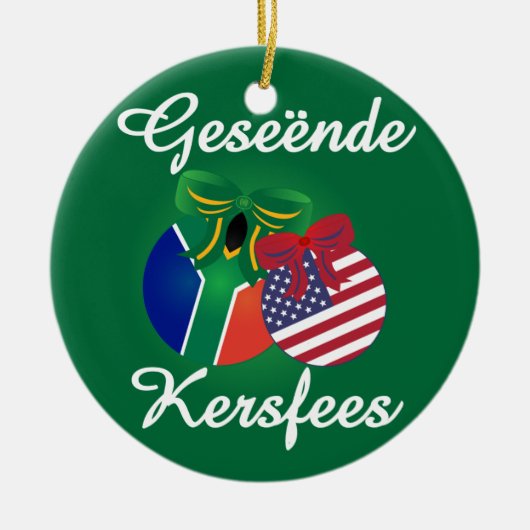 Zuid-Afrikaans kerstversiering - keramiek Keramisch Ornament (Voorkant)