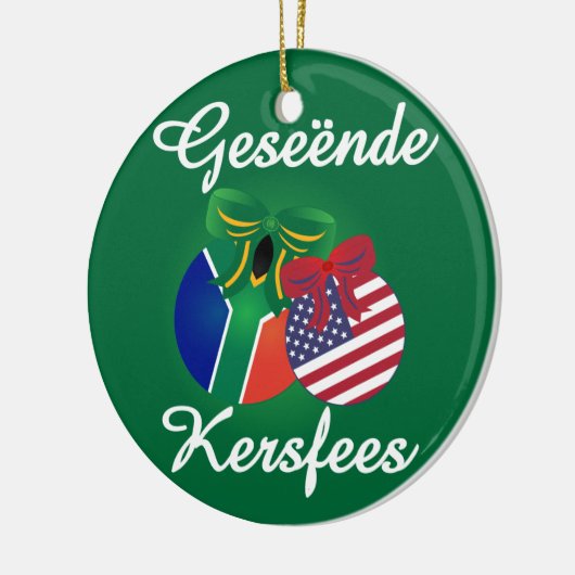 Zuid-Afrikaans kerstversiering - keramiek Keramisch Ornament (Links)