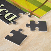 Zuid-Afrikaans landschap avond reisposter Legpuzzel (Zijkant)