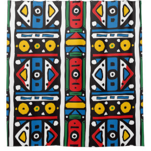 zuid-afrikaans ndebelepatroon douchegordijn