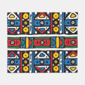 zuid-afrikaans ndebelepatroon fleece deken (Voorkant (Horizontaal))