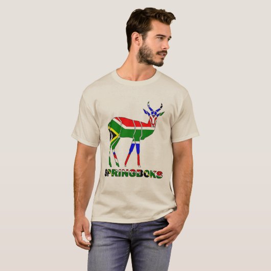 Zuid-Afrikaans Rugby Springboks T-shirt (Voorkant volledig)