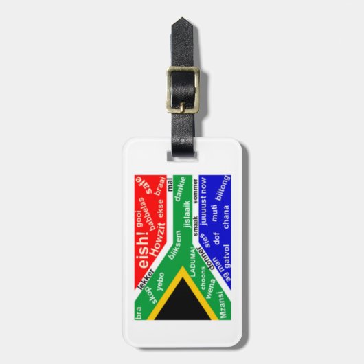 Zuid-Afrikaans Slang Bagagelabel -  (Voorkant verticaal)