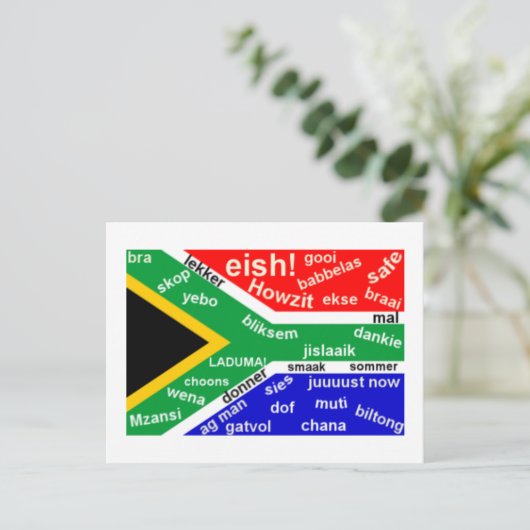 Zuid-Afrikaans Slang Briefkaart -  (Staand voorkant)