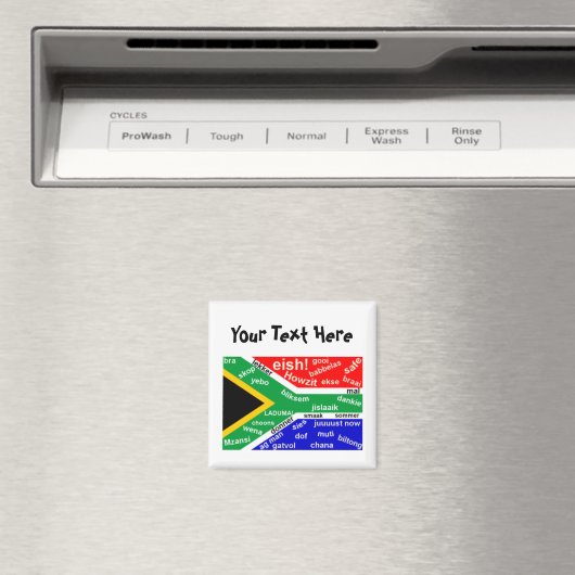 Zuid-Afrikaans Slang Magnet Sjabloon (Insitu (Vaatwasser))