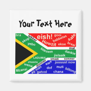 Zuid-Afrikaans Slang Magnet Sjabloon