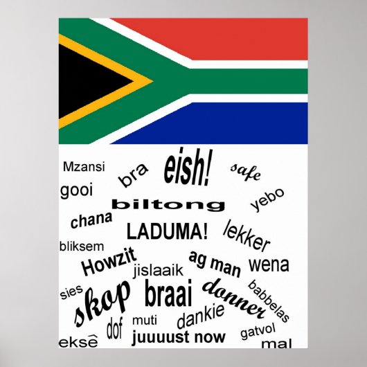 Zuid-Afrikaans Slang Poster (Voorkant)