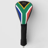 Zuid-Afrikaans Vlag & Monogrammed Golfclubs Hoesje Golfheadcover (Voorkant)