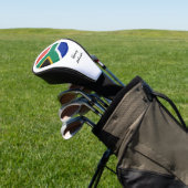 Zuid-Afrikaans Vlag & Monogrammed Golfclubs Hoesje Golfheadcover (Insitu)